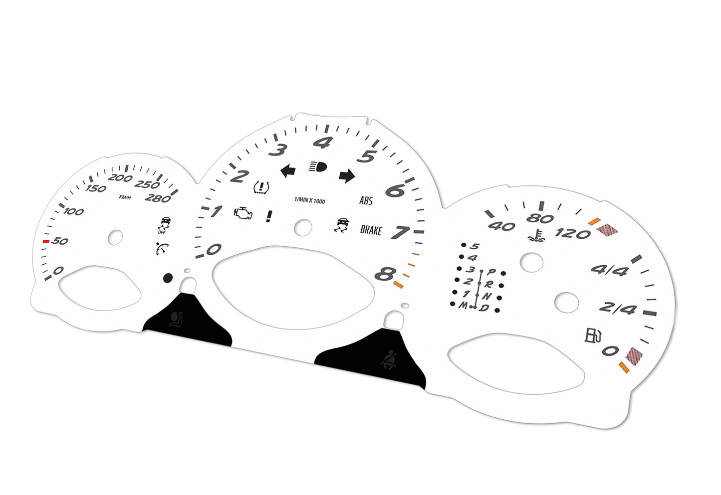 Porsche Boxster 987.1 White - Speedometer Dials Gauges
