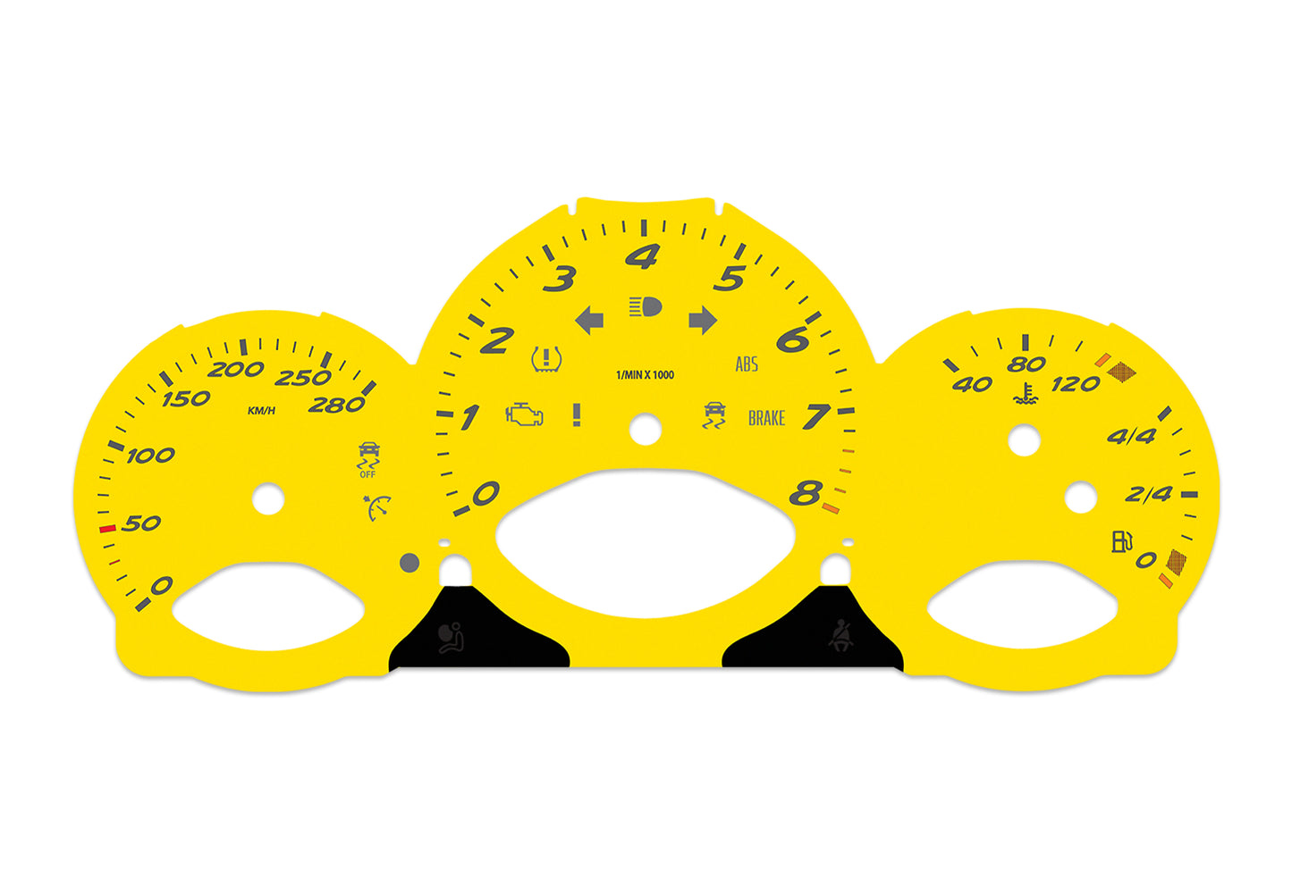 Porsche Boxster 987.2 Yellow - Speedometer Dials Gauges