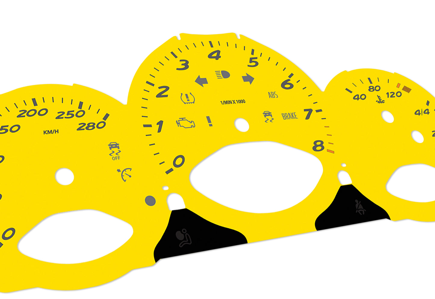 Porsche Boxster 987.1 Yellow - Speedometer Dials Gauges