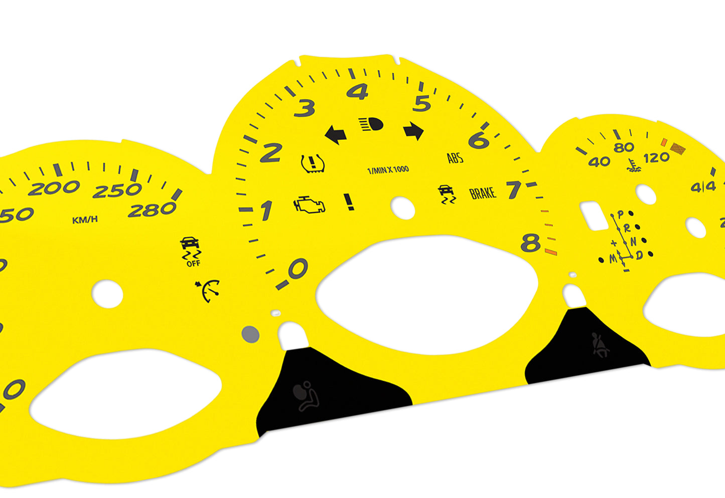 Porsche Boxster 987.2 Yellow - Speedometer Dials Gauges