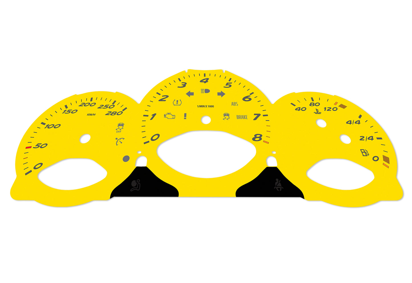 Porsche Boxster 987.1 Yellow - Speedometer Dials Gauges