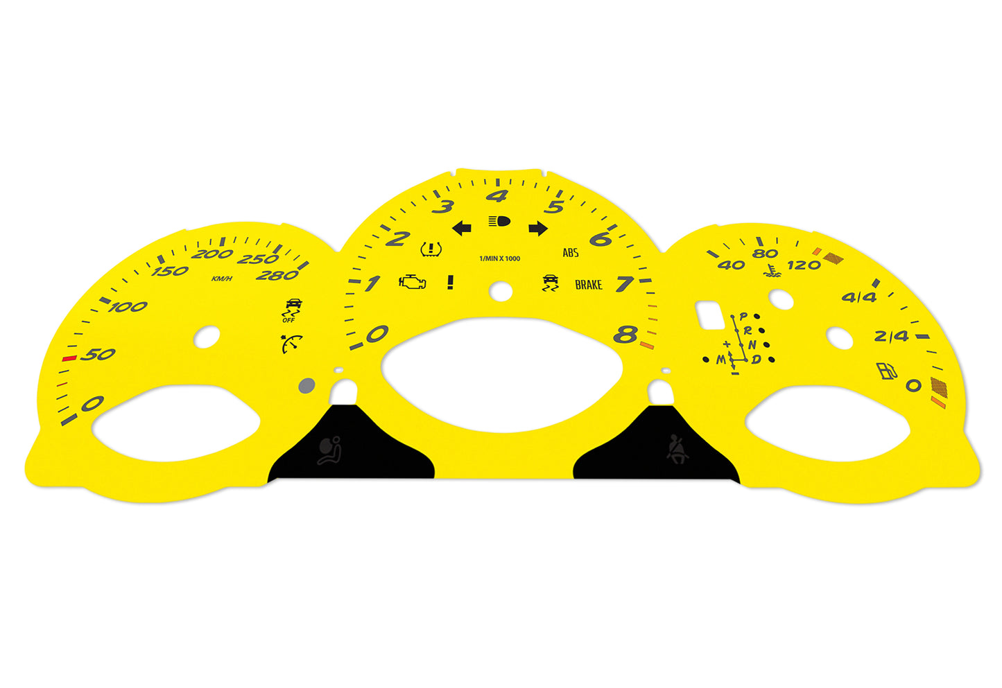 Porsche Boxster 987.2 Yellow - Speedometer Dials Gauges