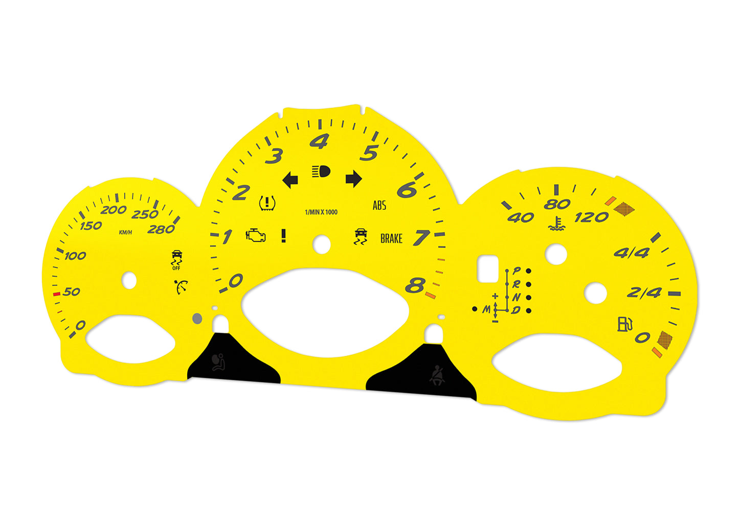 Porsche Boxster 987.2 Yellow - Speedometer Dials Gauges