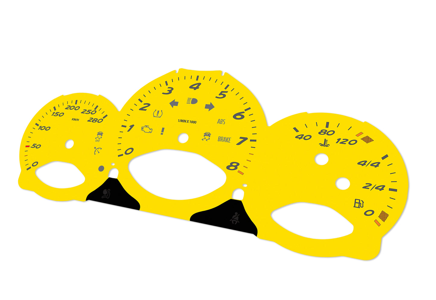 Porsche Boxster 987.1 Yellow - Speedometer Dials Gauges