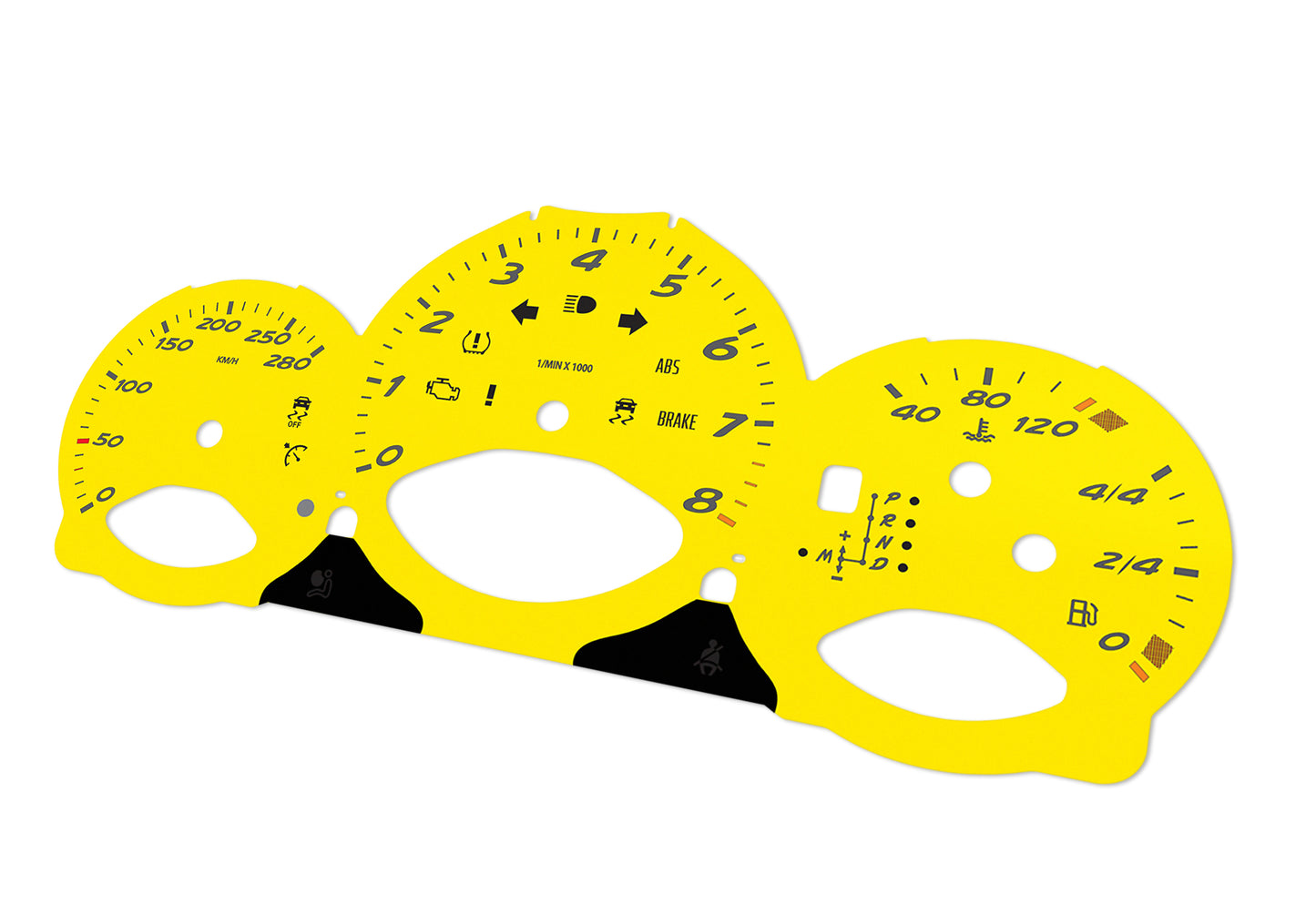 Porsche Boxster 987.2 Yellow - Speedometer Dials Gauges