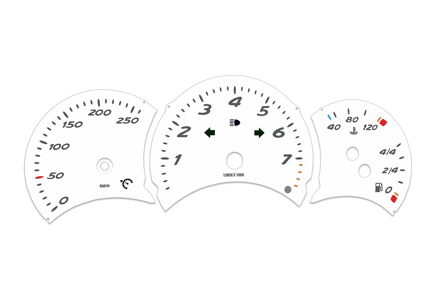 Porsche Boxster 986.1 White - Speedometer Dials Gauges