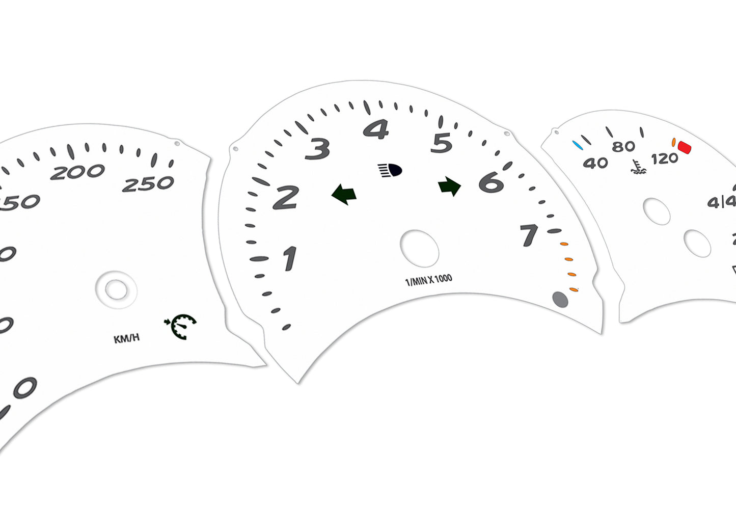 Porsche Boxster 986.1 White - Speedometer Dials Gauges