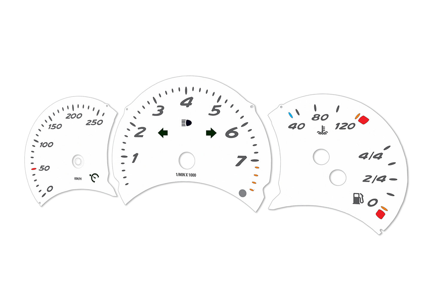 Porsche Boxster 986.1 White - Speedometer Dials Gauges