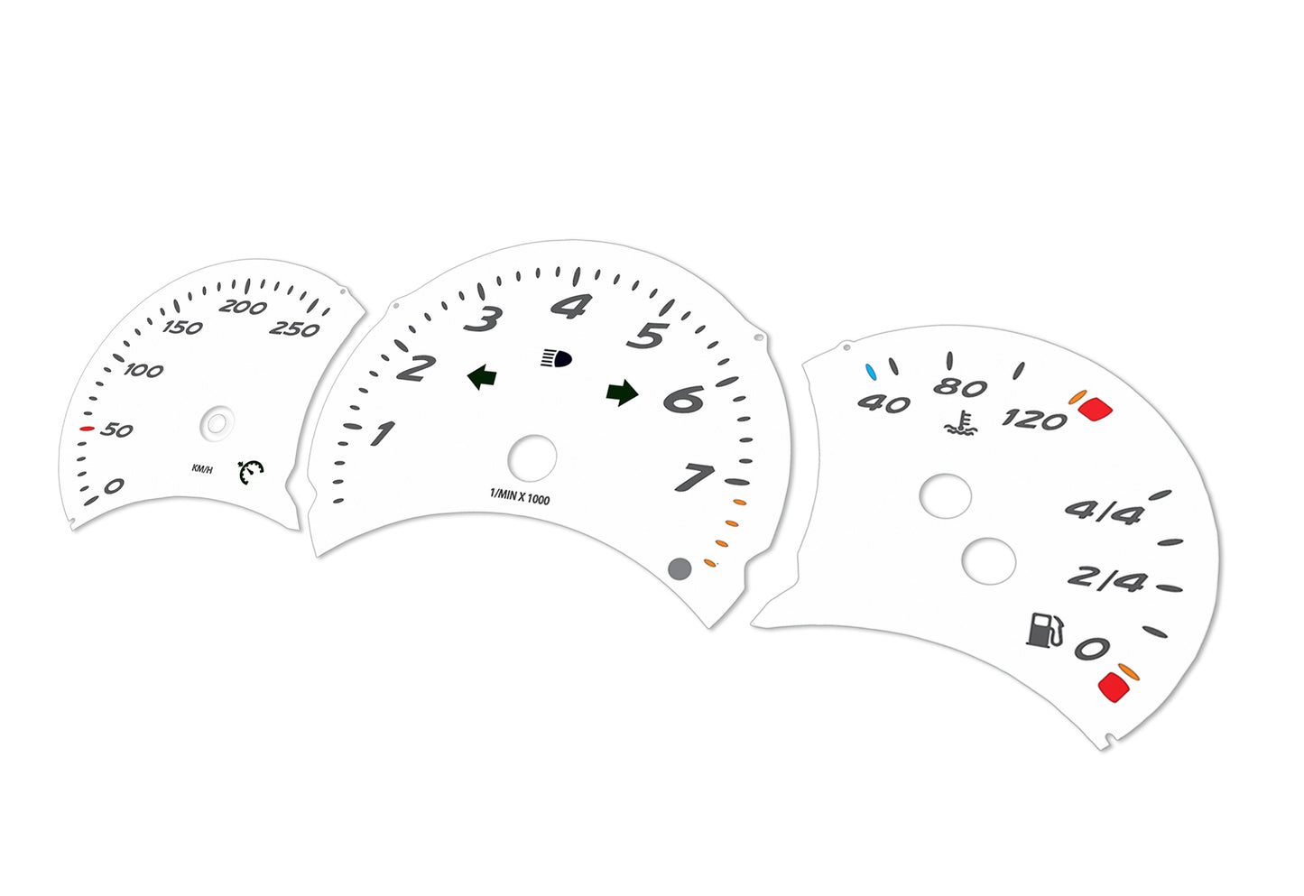 Porsche Boxster 986.1 White - Speedometer Dials Gauges