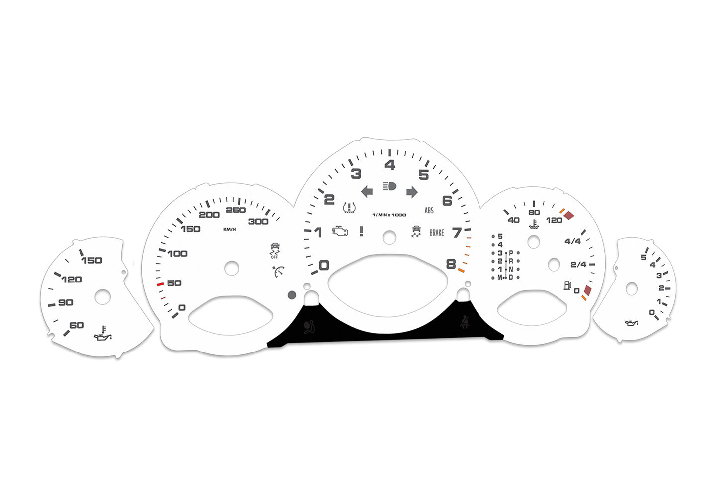 Porsche Carrera 911 997.1 White - Speedometer Dials Gauges