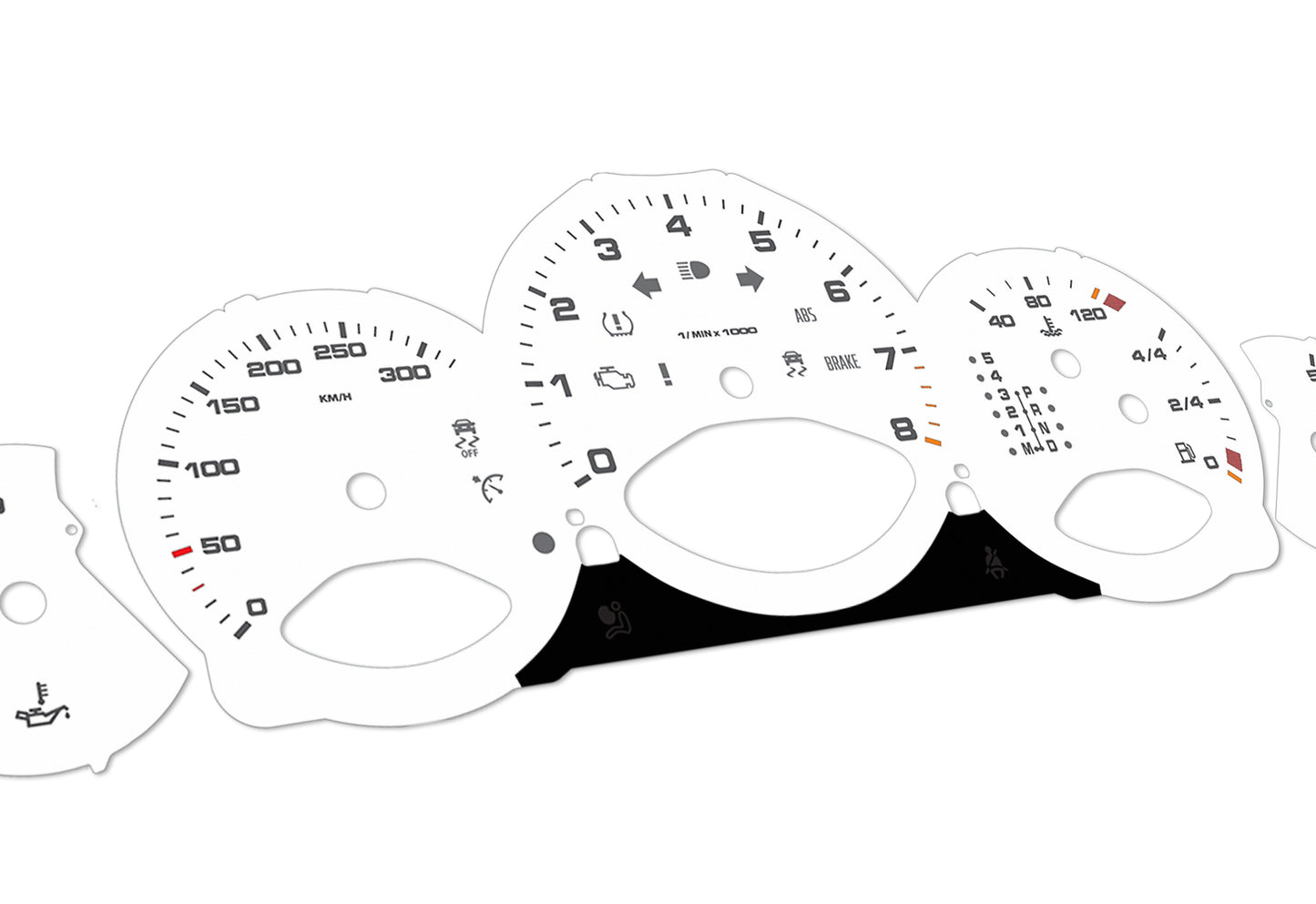 Porsche Carrera 911 997.1 White - Speedometer Dials Gauges