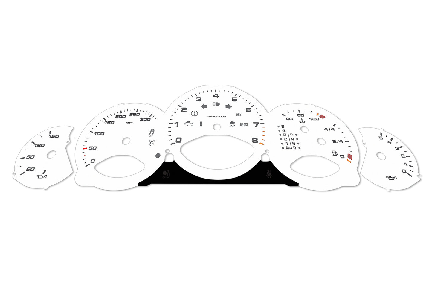Porsche Carrera 911 997.1 White - Speedometer Dials Gauges