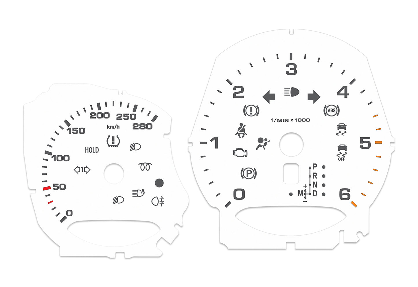 Porsche Macan White - Speedometer Dials Gauges