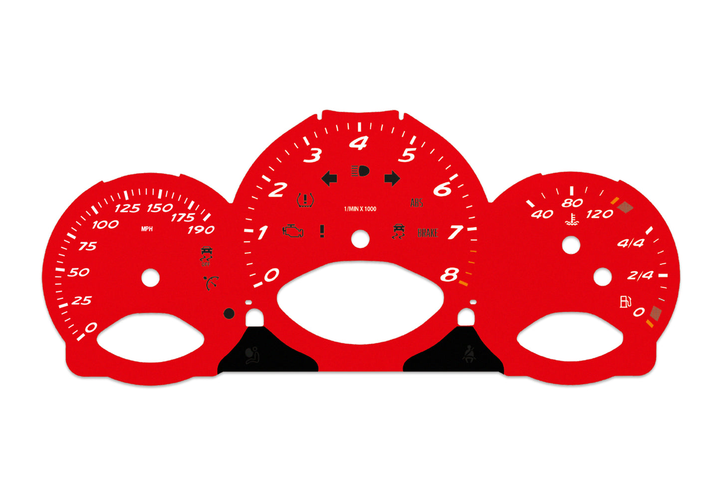 Porsche Boxster 987.1 Red - Speedometer Dials Gauges