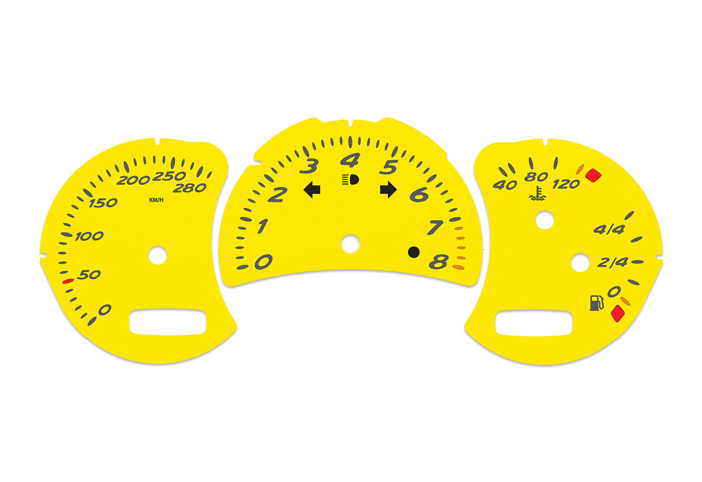 Porsche Boxster 986.2 Yellow - Speedometer Dials Gauges