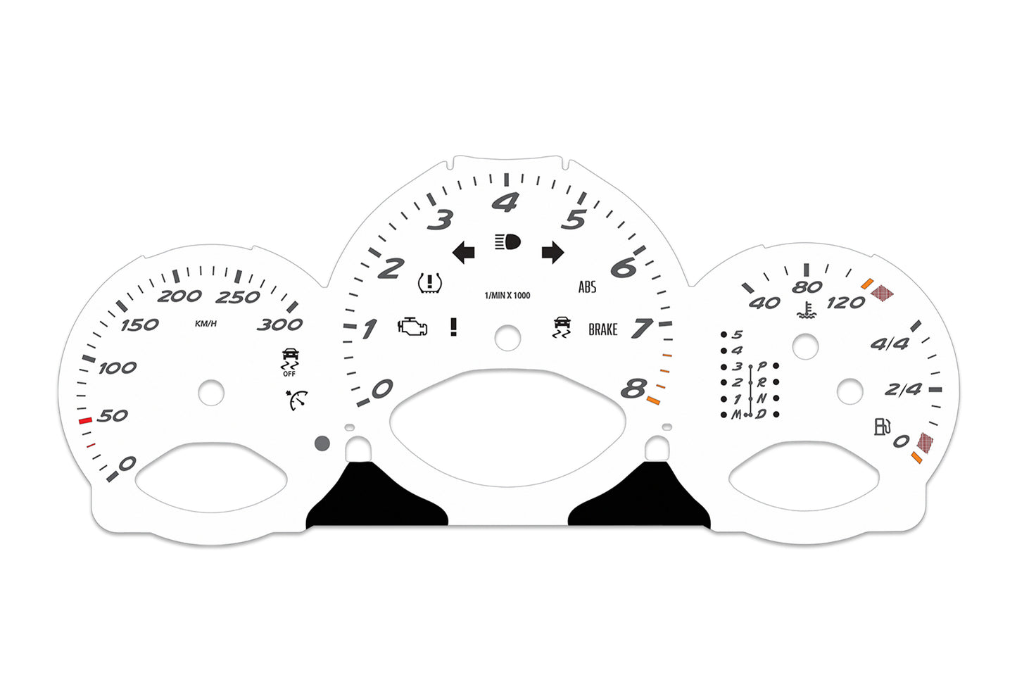 Porsche Boxster 987.1 White - Speedometer Dials Gauges