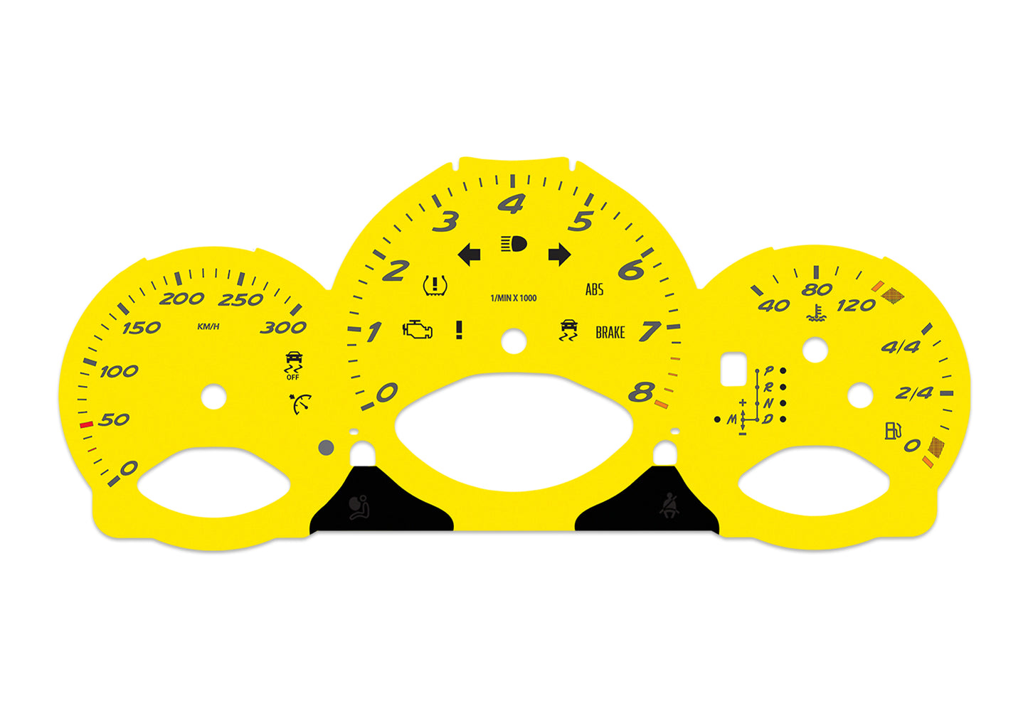 Porsche Boxster 987.2 Yellow - Speedometer Dials Gauges