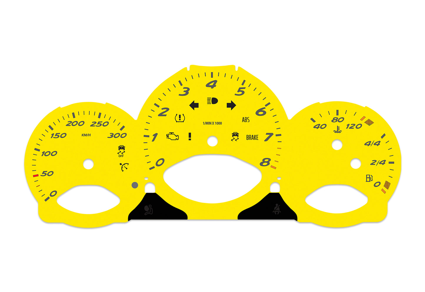 Porsche Boxster 987.2 Yellow - Speedometer Dials Gauges