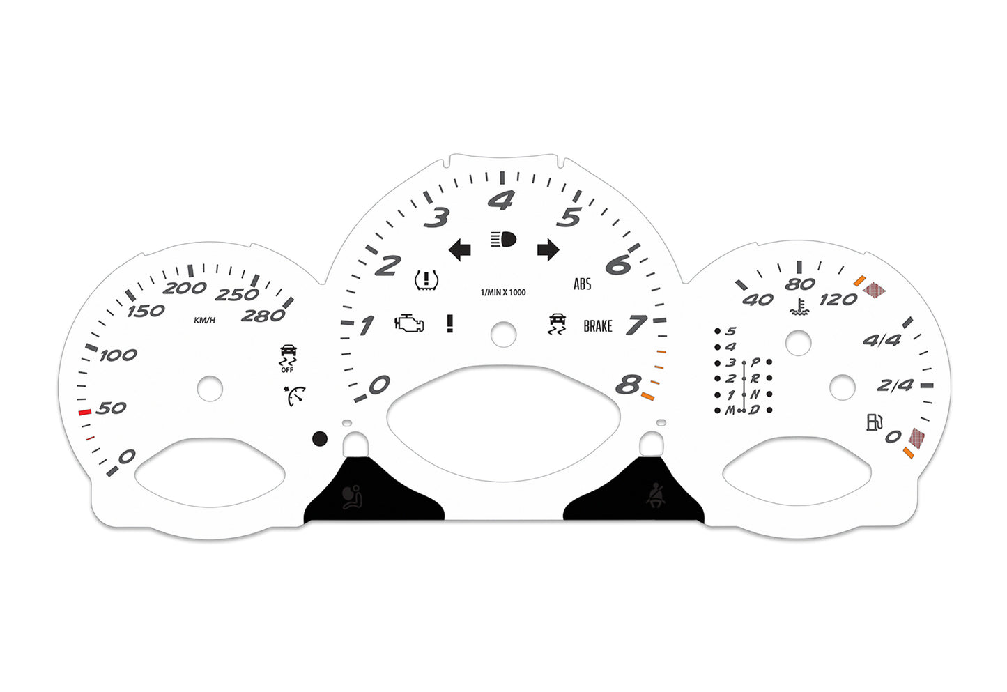 Porsche Boxster 987.1 White - Speedometer Dials Gauges
