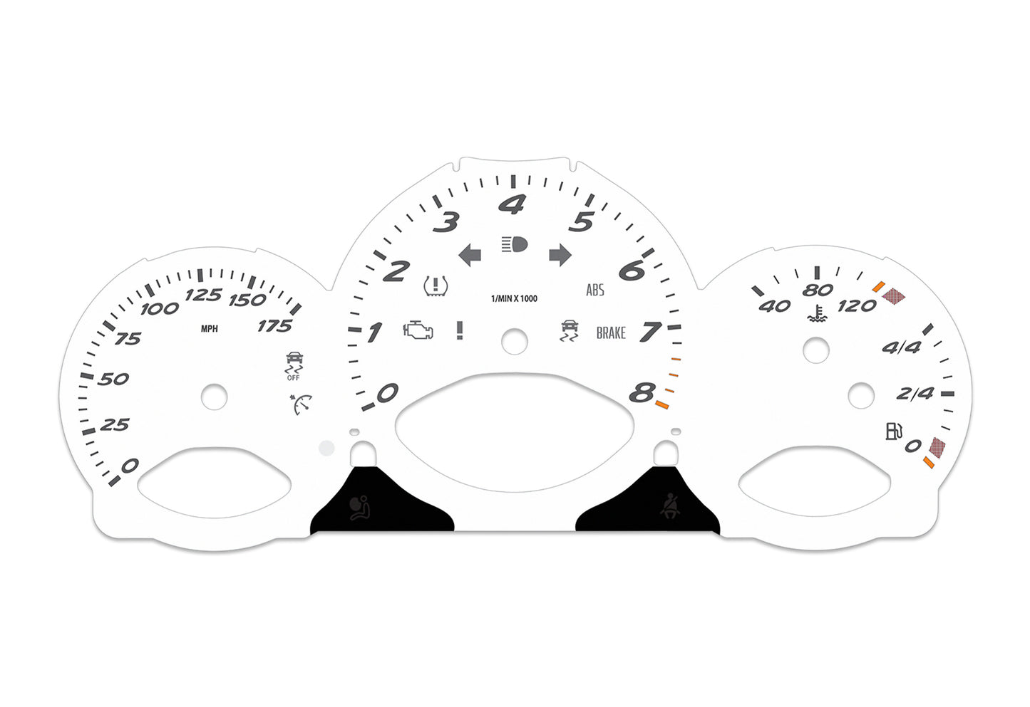 Porsche Boxster 987.2 White - Speedometer Dials Gauges