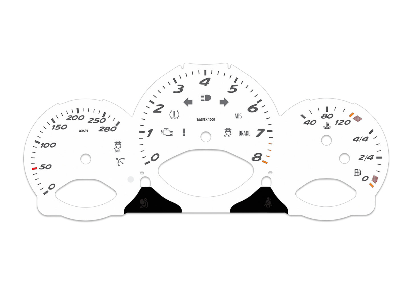 Porsche Boxster 987.2 White - Speedometer Dials Gauges