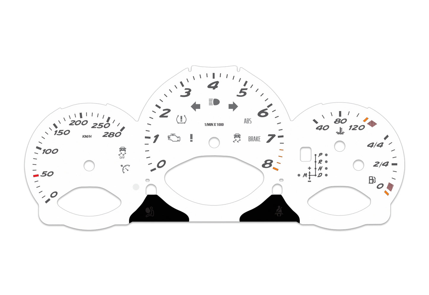 Porsche Boxster 987.2 White - Speedometer Dials Gauges