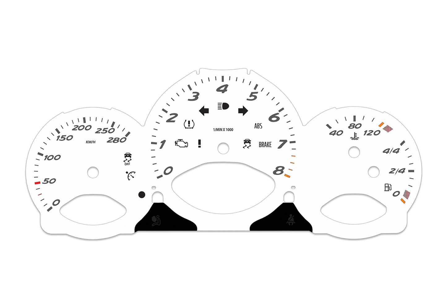 Porsche Boxster 987.1 White - Speedometer Dials Gauges