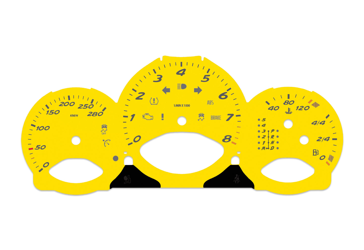 Porsche Boxster 987.1 Yellow - Speedometer Dials Gauges