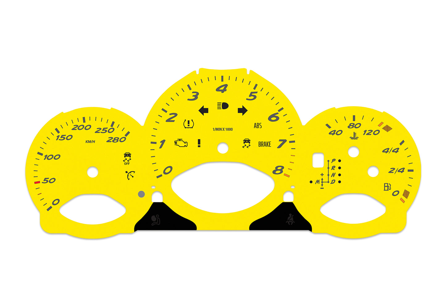 Porsche Boxster 987.2 Yellow - Speedometer Dials Gauges