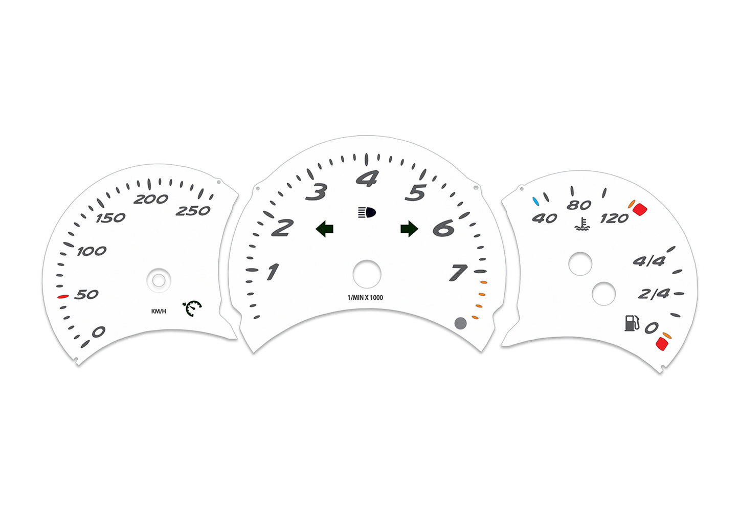 Porsche Boxster 986.1 White - Speedometer Dials Gauges