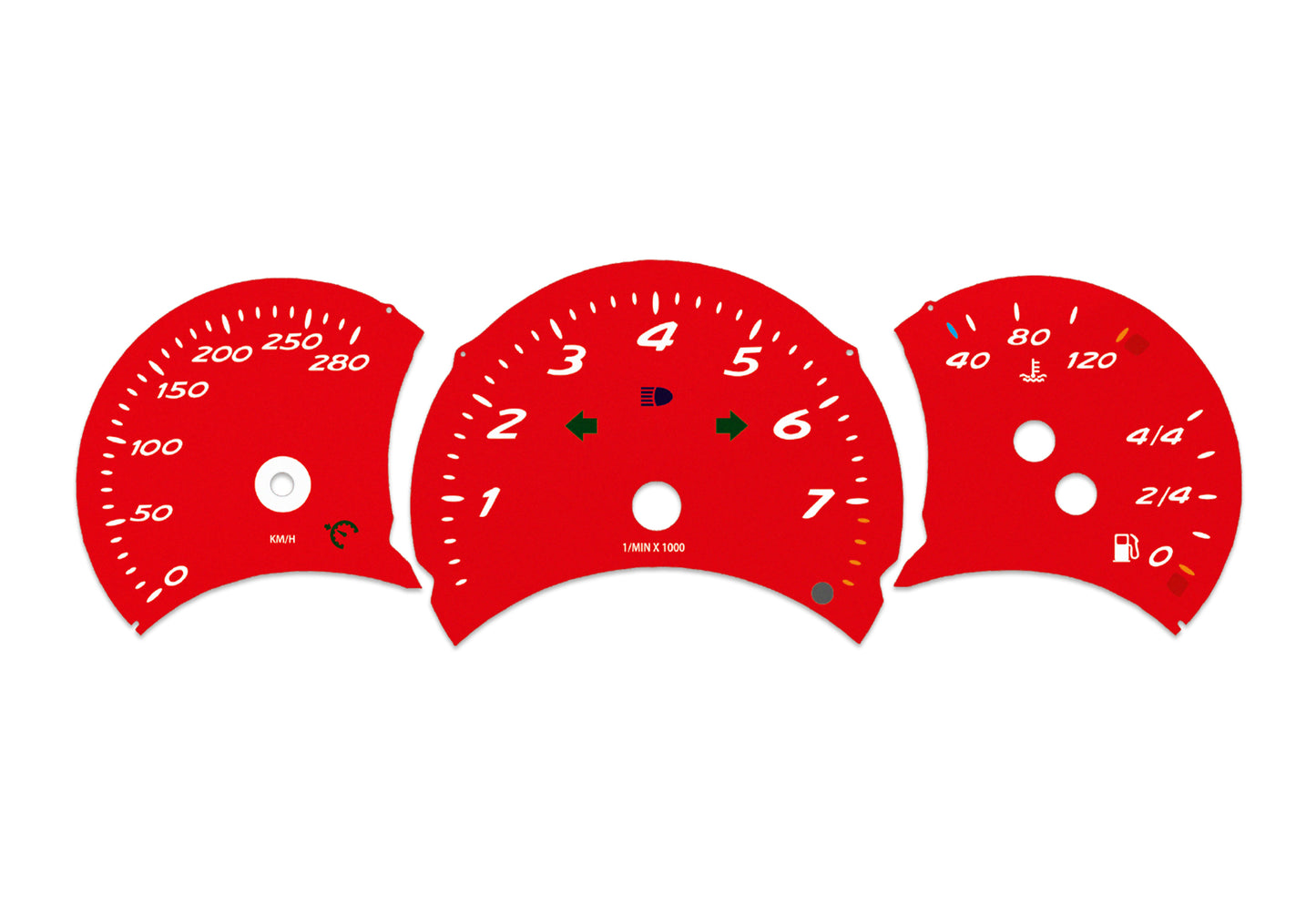 Porsche Boxster 986.1 Red - Speedometer Dials Gauges