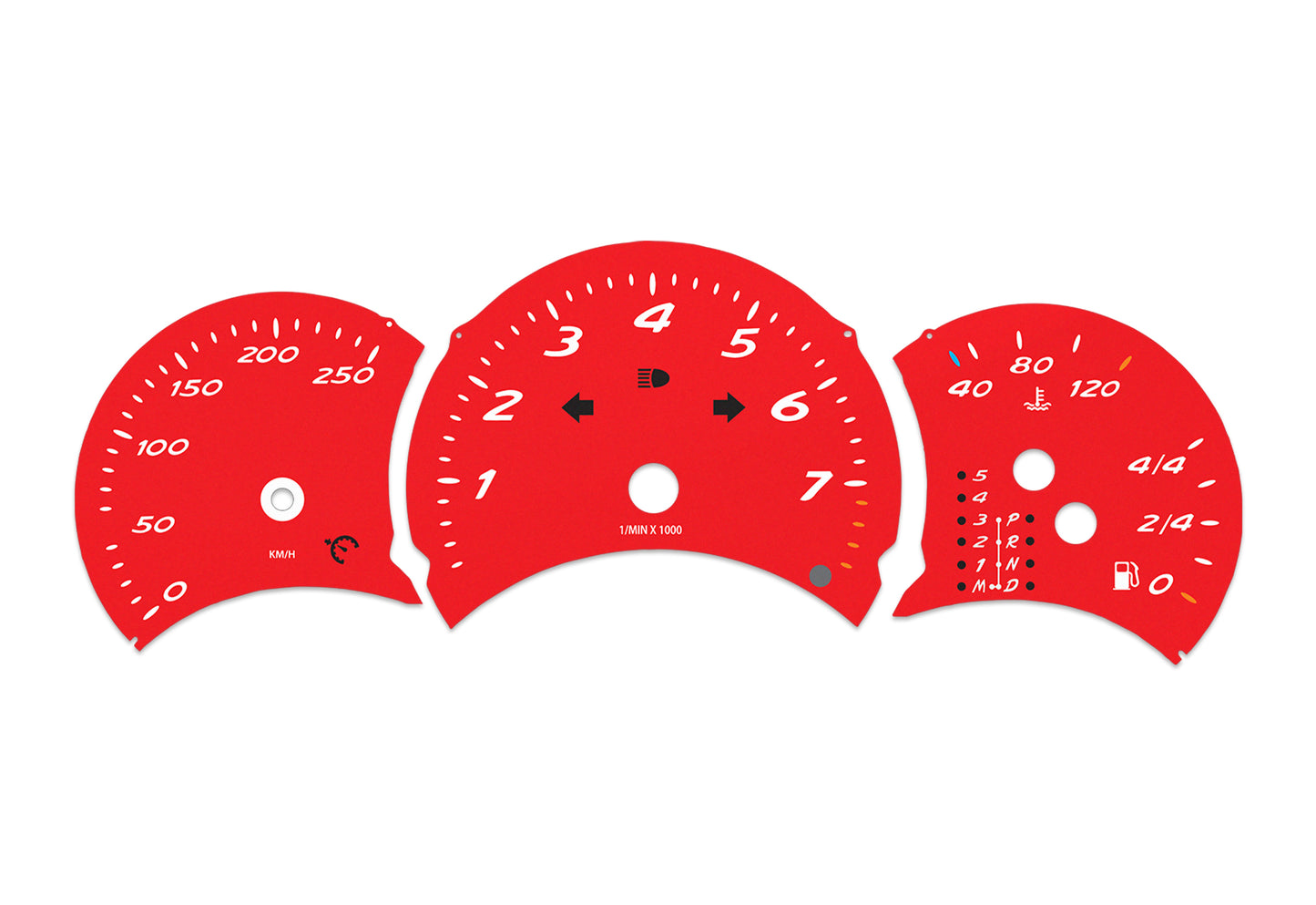 Porsche Boxster 986.1 Red - Speedometer Dials Gauges