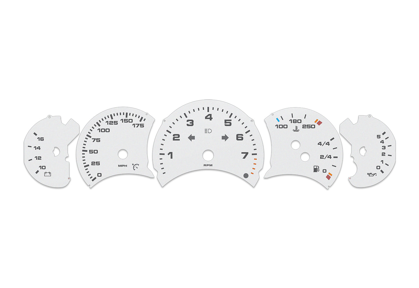 Porsche Carrera 911 996.1 Grey - Speedometer Dials Gauges