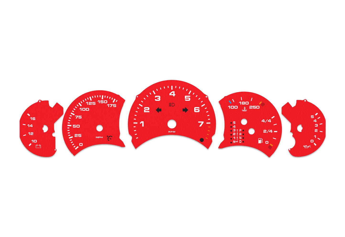 Porsche Carrera 911 996.1 Red - Speedometer Dials Gauges
