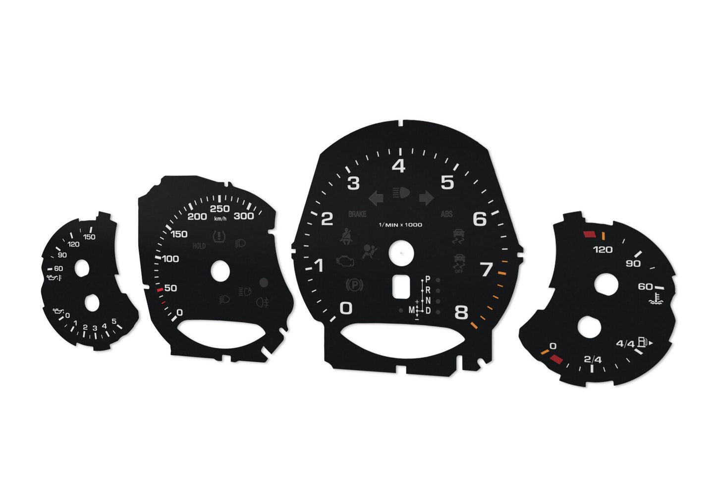 For Porsche Carrera 911 - Speedometer gauges from MPH to km/h Gauges