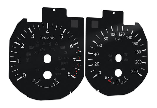 Nissan Rogue  - Speedometer dials MPH to KM/H Gauges