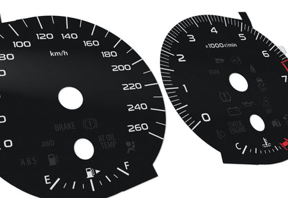 Subaru Legacy - Speedometer dials MPH to KM/H Gauges