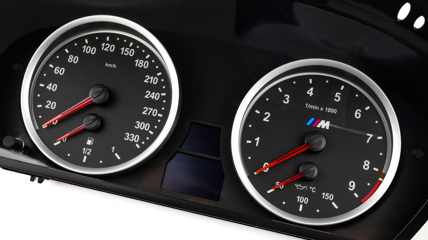 For BMW M5, M6, E60, E63 - Speedometer Dials from MPH to Km/h Cluster Gauges