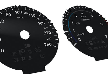 Lexus NX Hybrid  - Speedometer dials MPH to KM/H Gauges