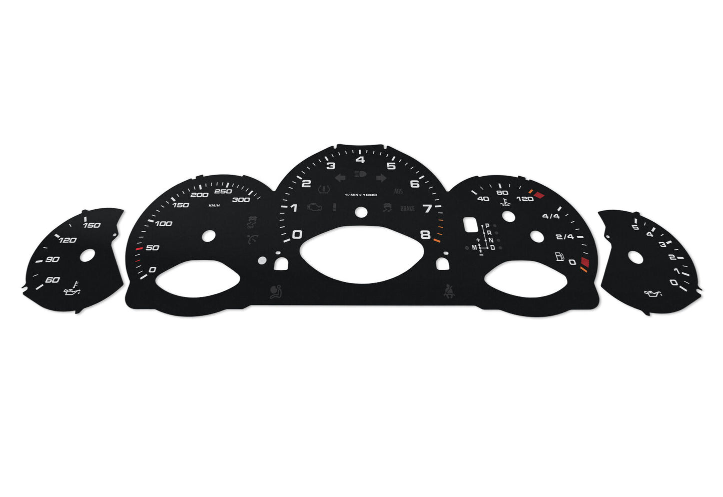 For Porsche Carrera 911, 997 - Speedometer gauges from MPH to km/h Gauges