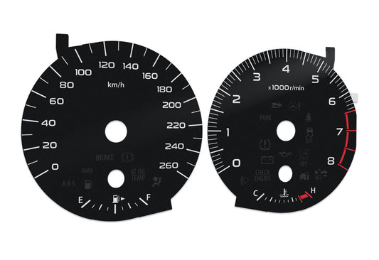 Subaru Legacy - Speedometer dials MPH to KM/H Gauges