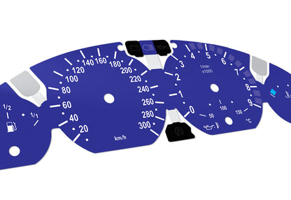 For BMW M3 E46 Blue - Speedometer Dials from MPH to Km/h Cluster Gauges