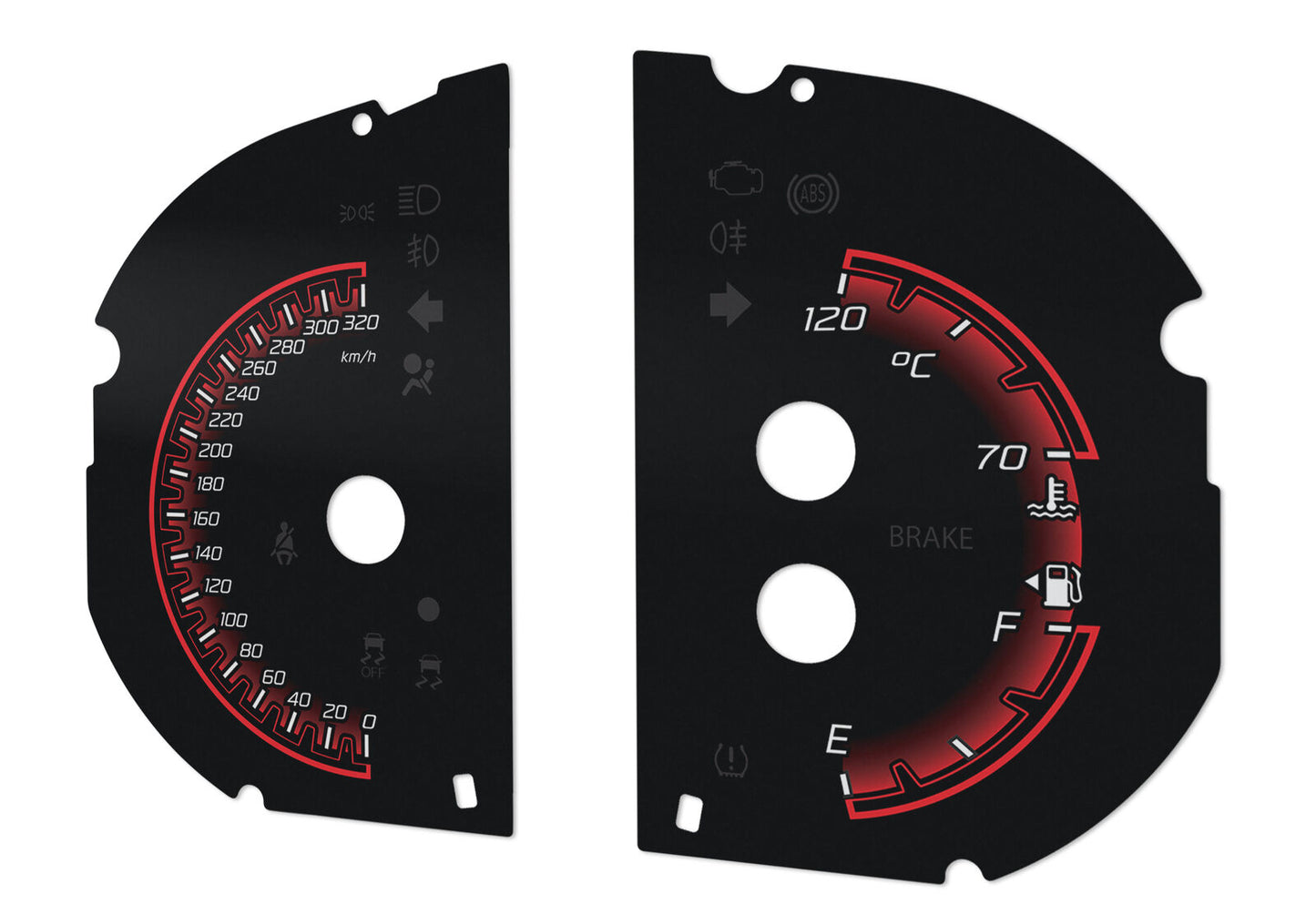 Dodge Durango  - Speedometer dials MPH to KM/H Gauges