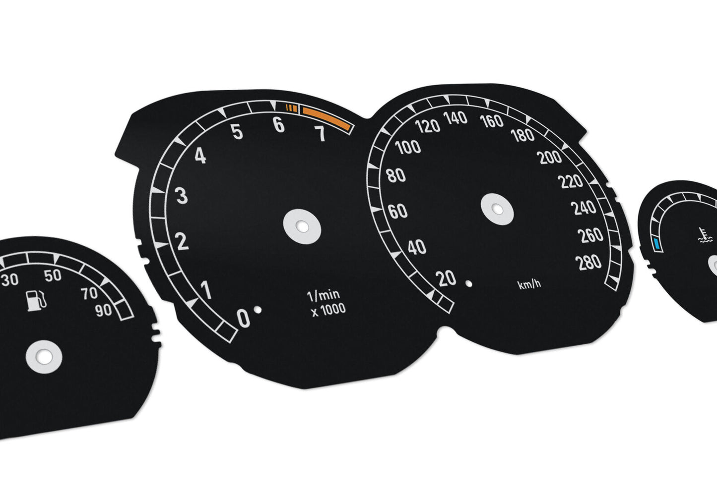 BMW 840  - Speedometer dials MPH to KM/H Gauges