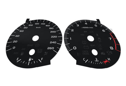 Subaru Legacy - Speedometer dials MPH to KM/H Gauges