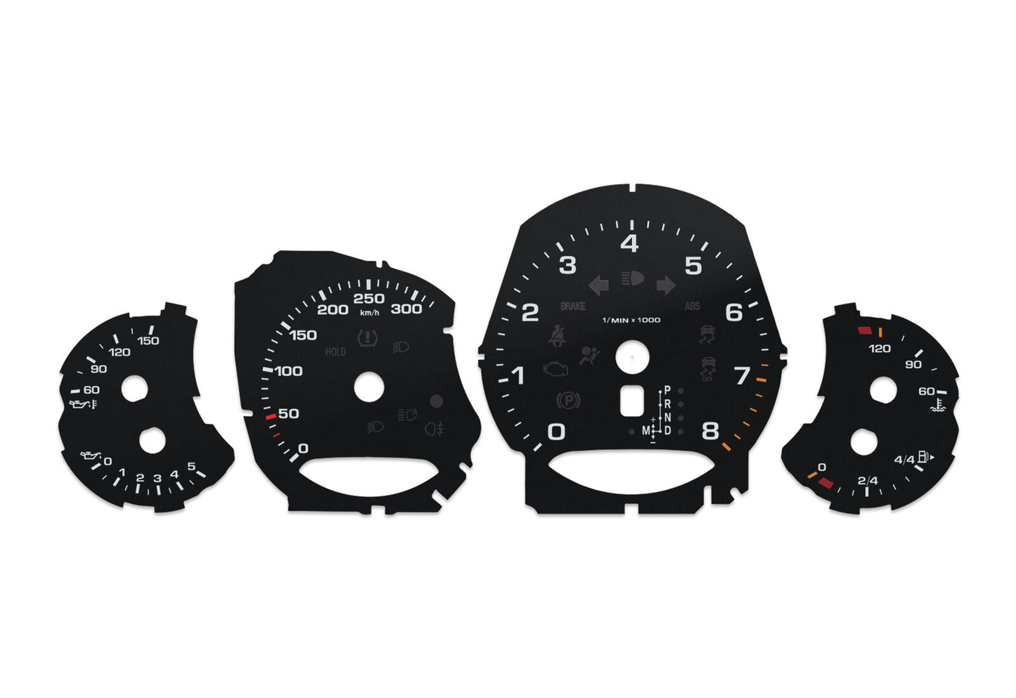 For Porsche Carrera 911 - Speedometer gauges from MPH to km/h Gauges