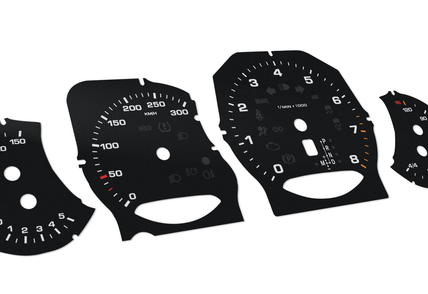 For Porsche Panamera 300km/h - Speedometer gauges from MPH to km/h Gauges