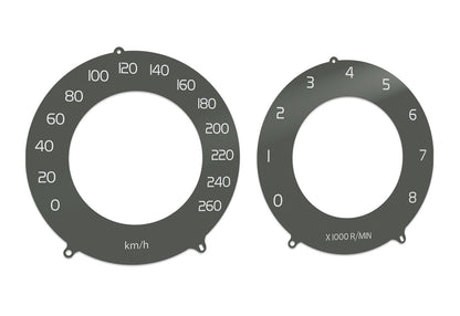 Volvo XC60 USA Brown  - Speedometer dials MPH to KM/H Gauges