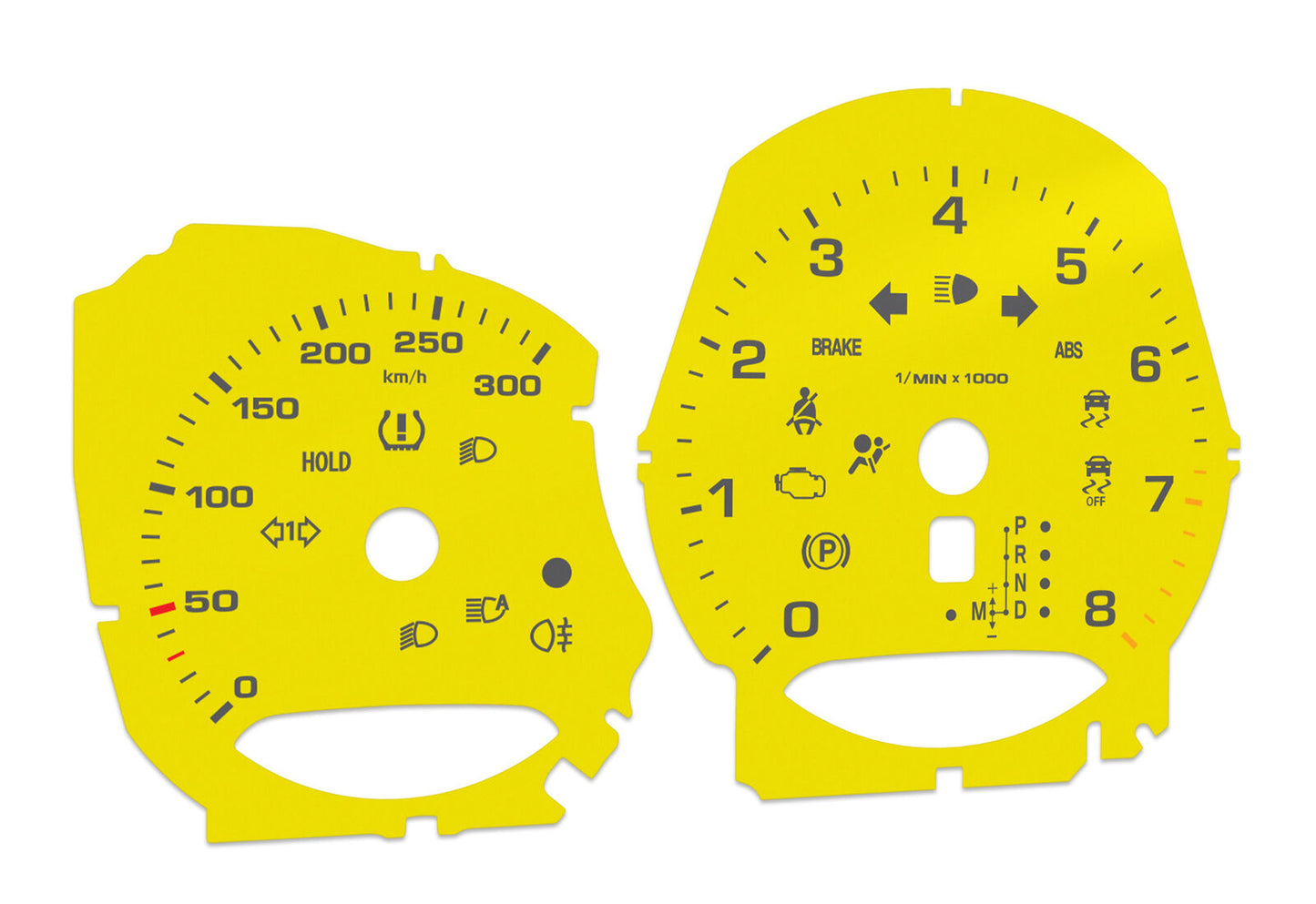 Porsche Macan,Cayman,Boxster - Speedometer gauges from MPH to km/h Gauges