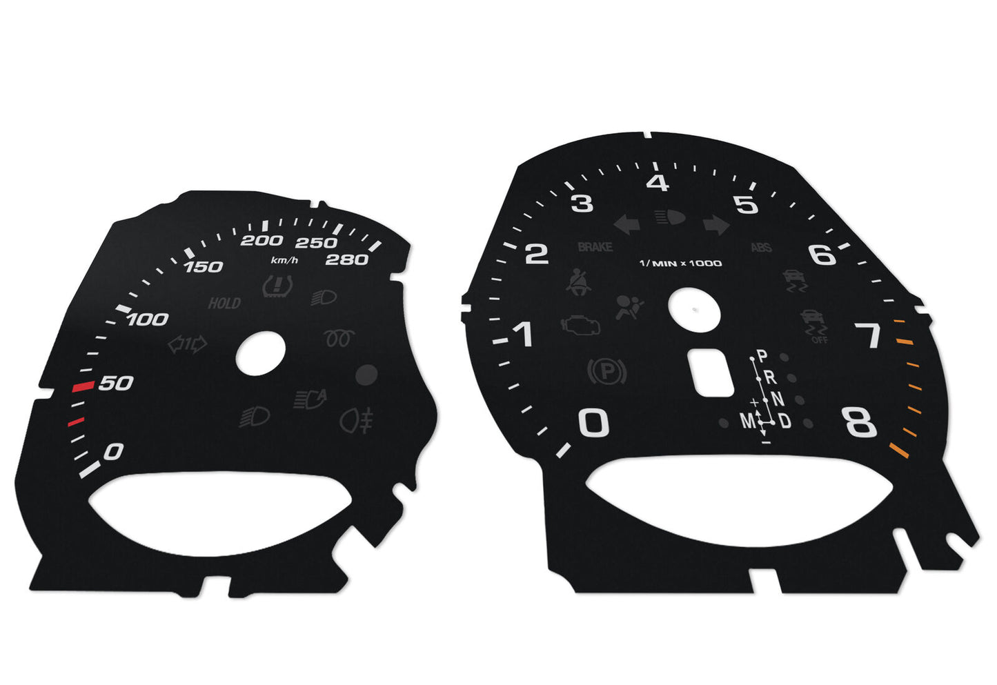 For Porsche Macan, Cayman, Boxster- Speedometer gauges from MPH to km/h Gauges